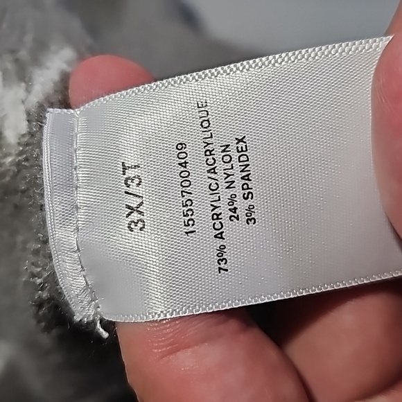 Warehouse One 3X black and gray crew neck sweater - Picture 6 of 6